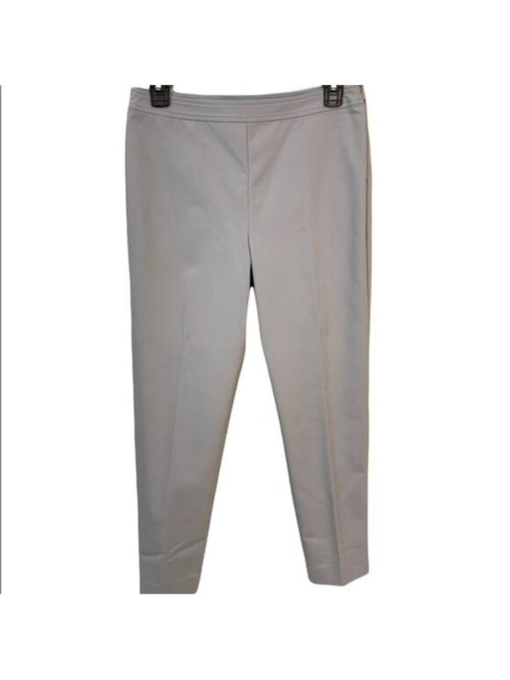 St John Light Gray Cotton Blend Pants 4